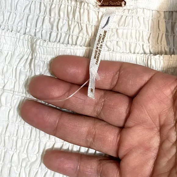 NWOT Free People Ceci Smocked Midi - Ivory