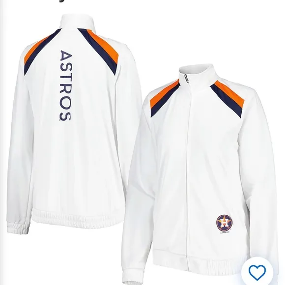 NWT Houston Astros Red Flag Full Zip Jacket by G-III 4Her By Carl Banks