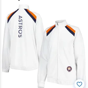 NWT Houston Astros Red Flag Full Zip Jacket by G-III 4Her By Carl Banks