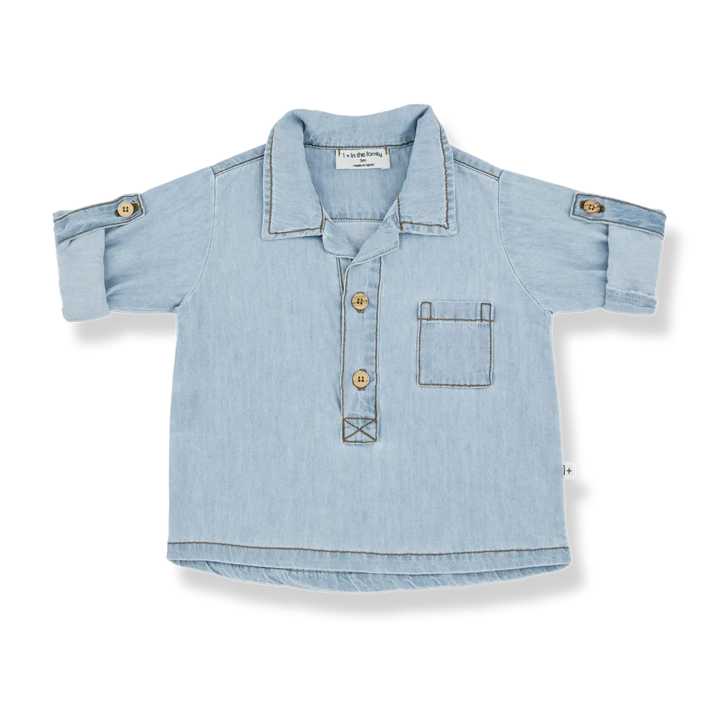 One More In The Family- HUMBERTO denim short sleeve shirt