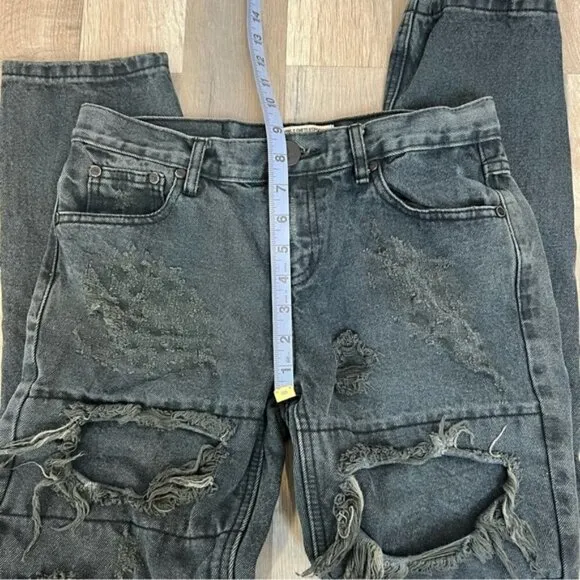 ❄️ONE Teaspoon Fox Black Distressed Awesome Baggies Jean