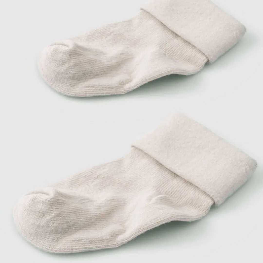 Organic Baby Socks Beige