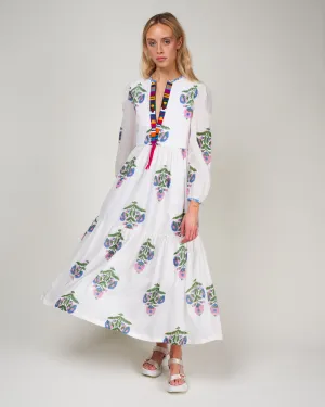 paradise oahu dress - white/multi oahu print