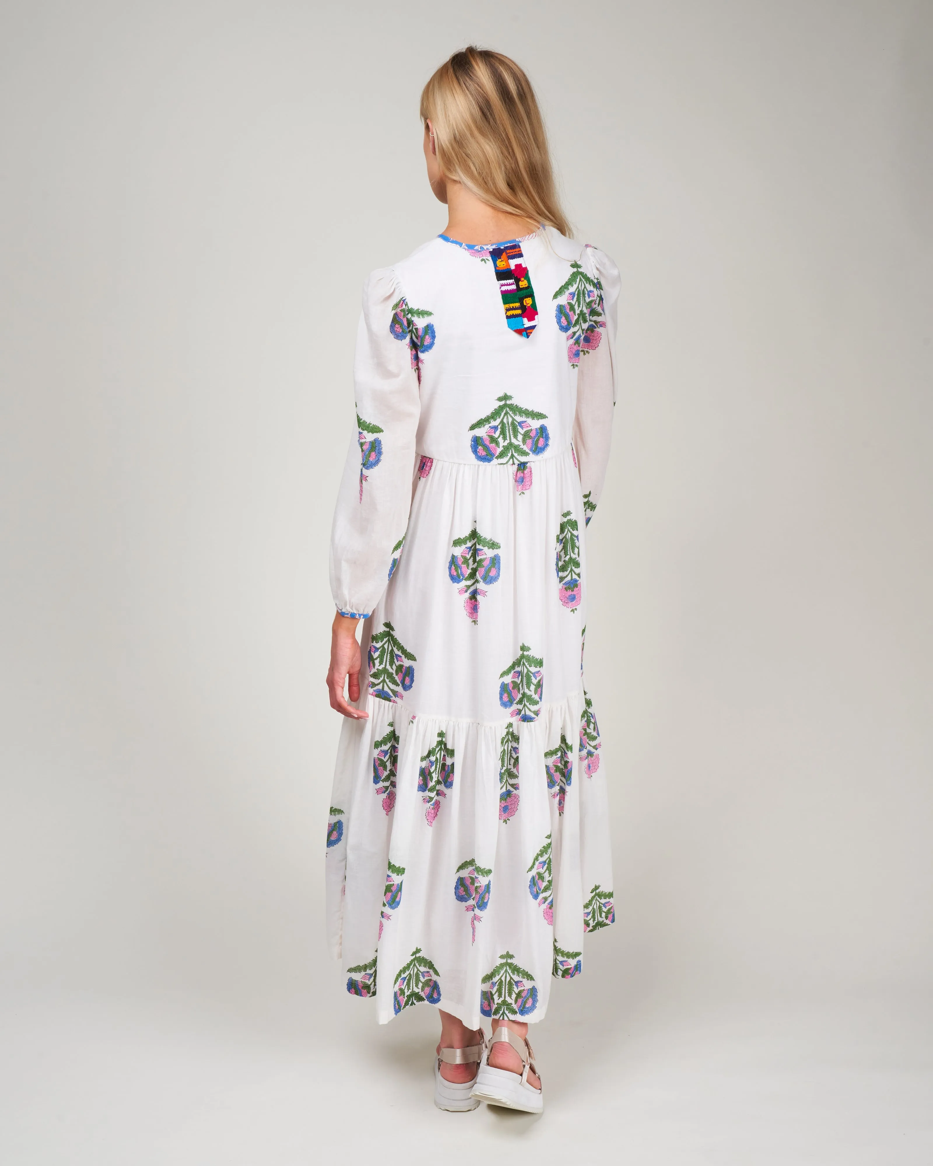 paradise oahu dress - white/multi oahu print