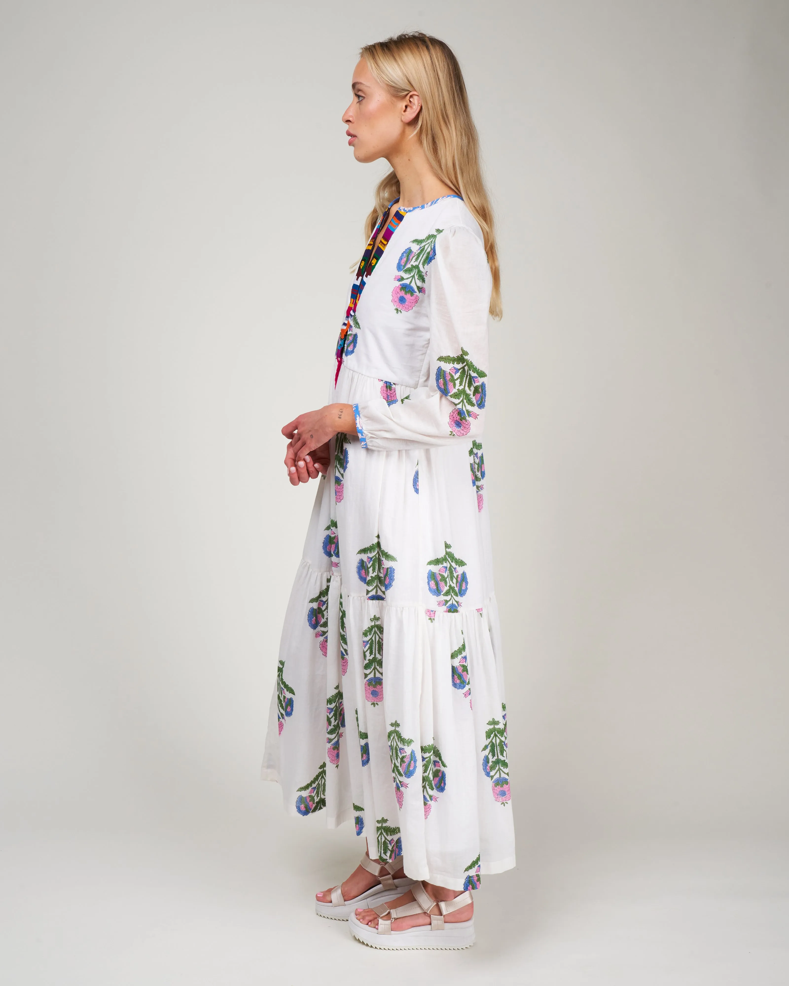 paradise oahu dress - white/multi oahu print