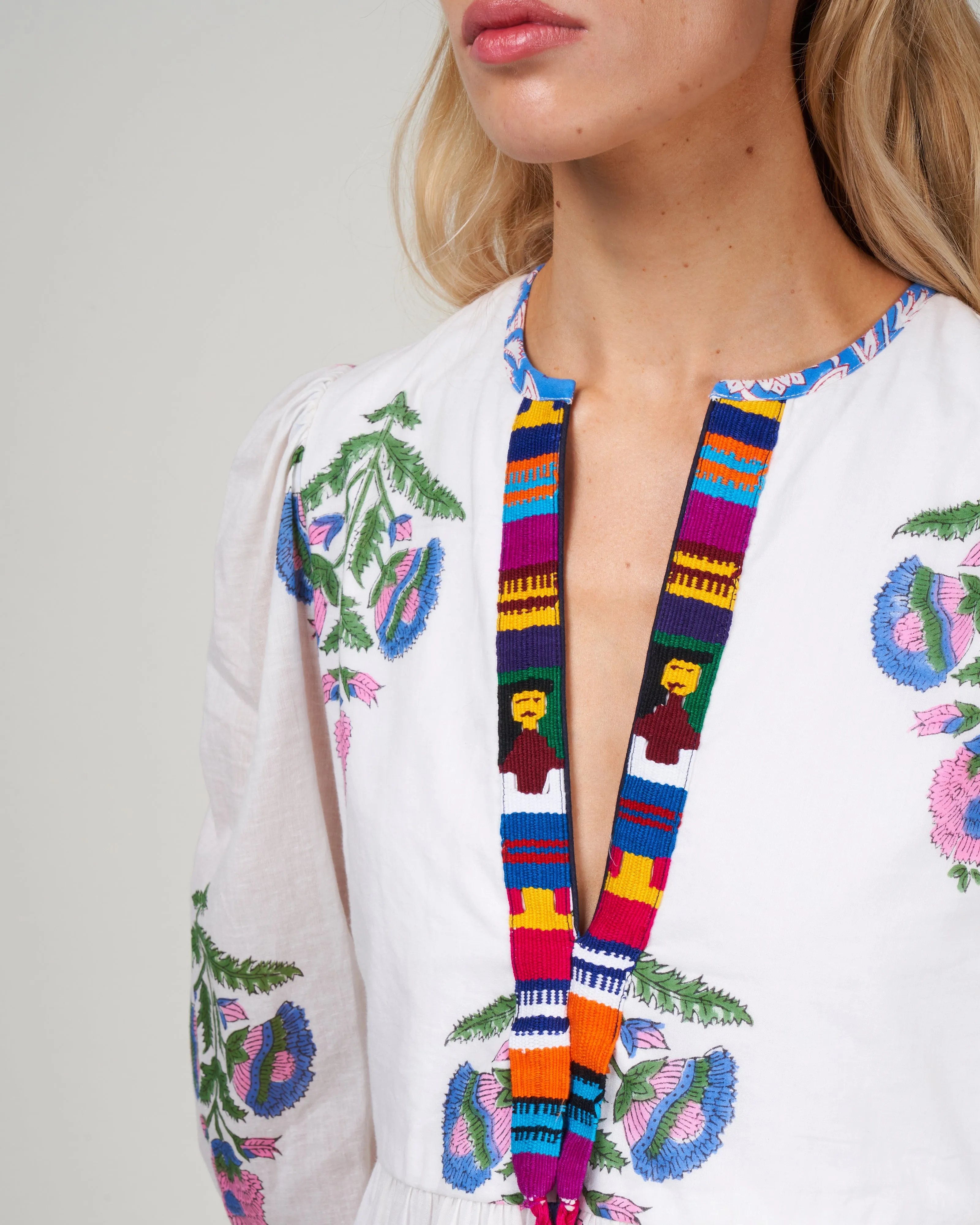 paradise oahu dress - white/multi oahu print