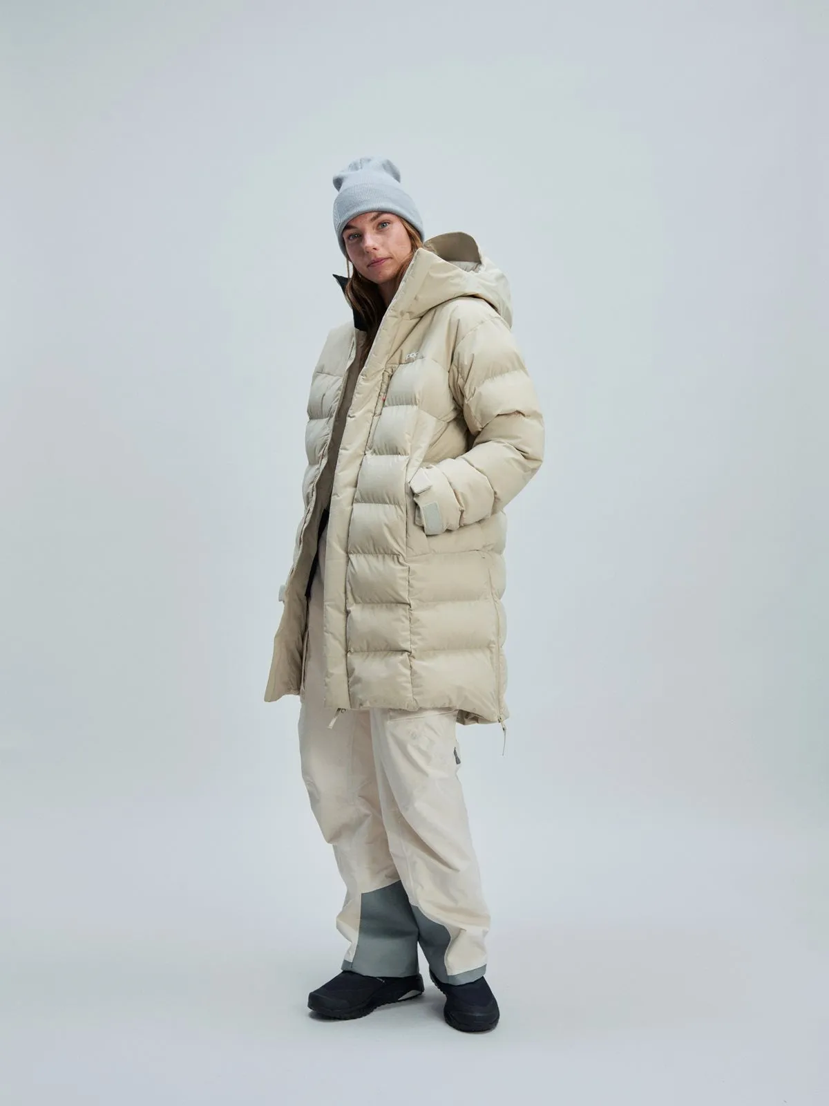 Płaszcz zimowy damski POC W'S Race Loft Parka beżowy