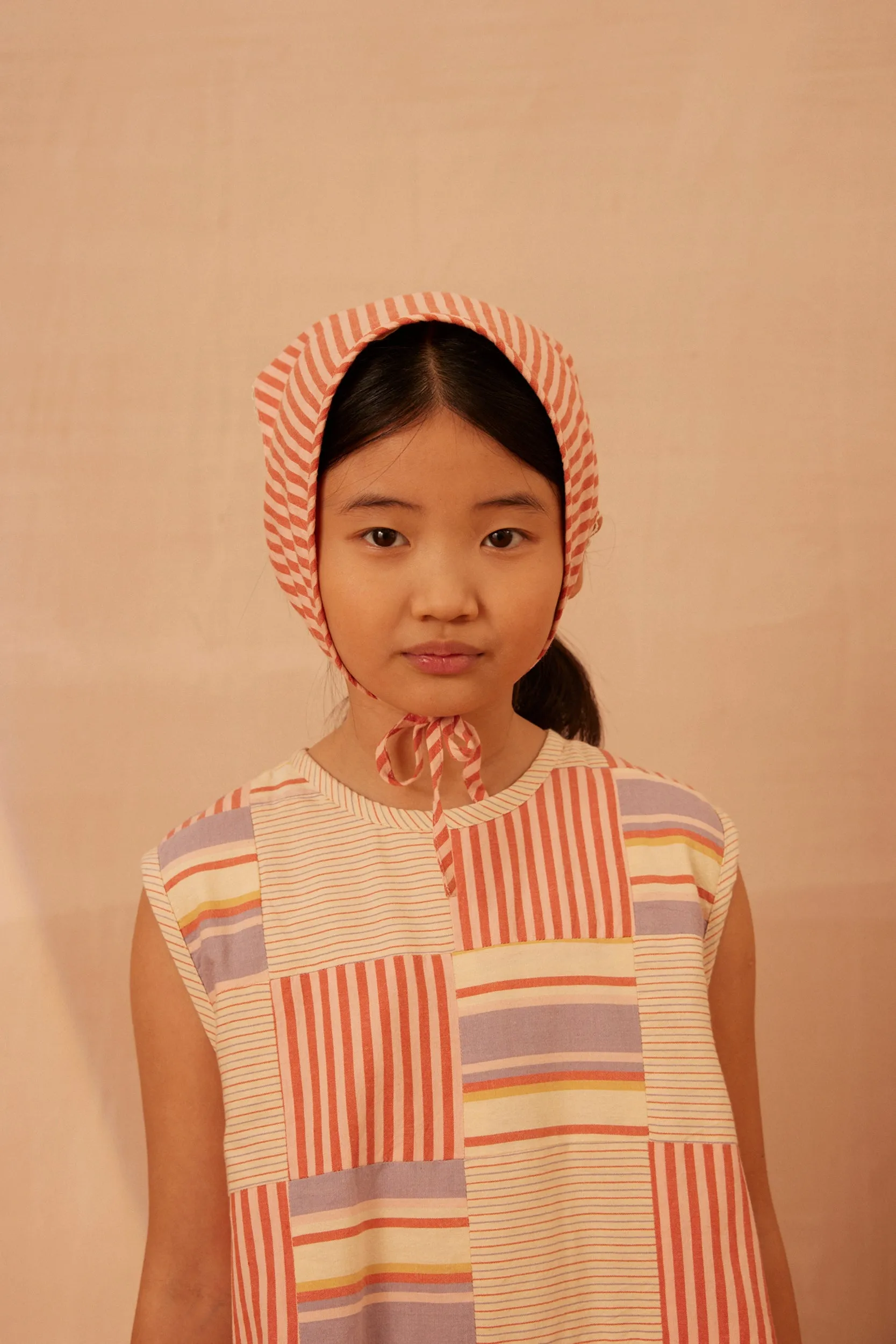 Patchwork Checkerboard Asa Dress - Mixed Stripe (EXCLUSIVE)