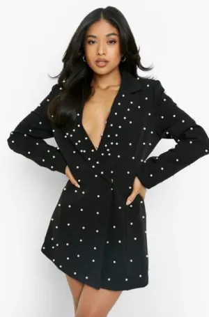 Pearl Detailed Blazer Dress