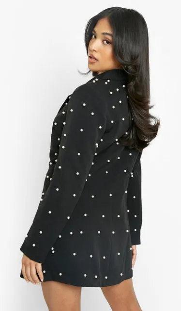 Pearl Detailed Blazer Dress