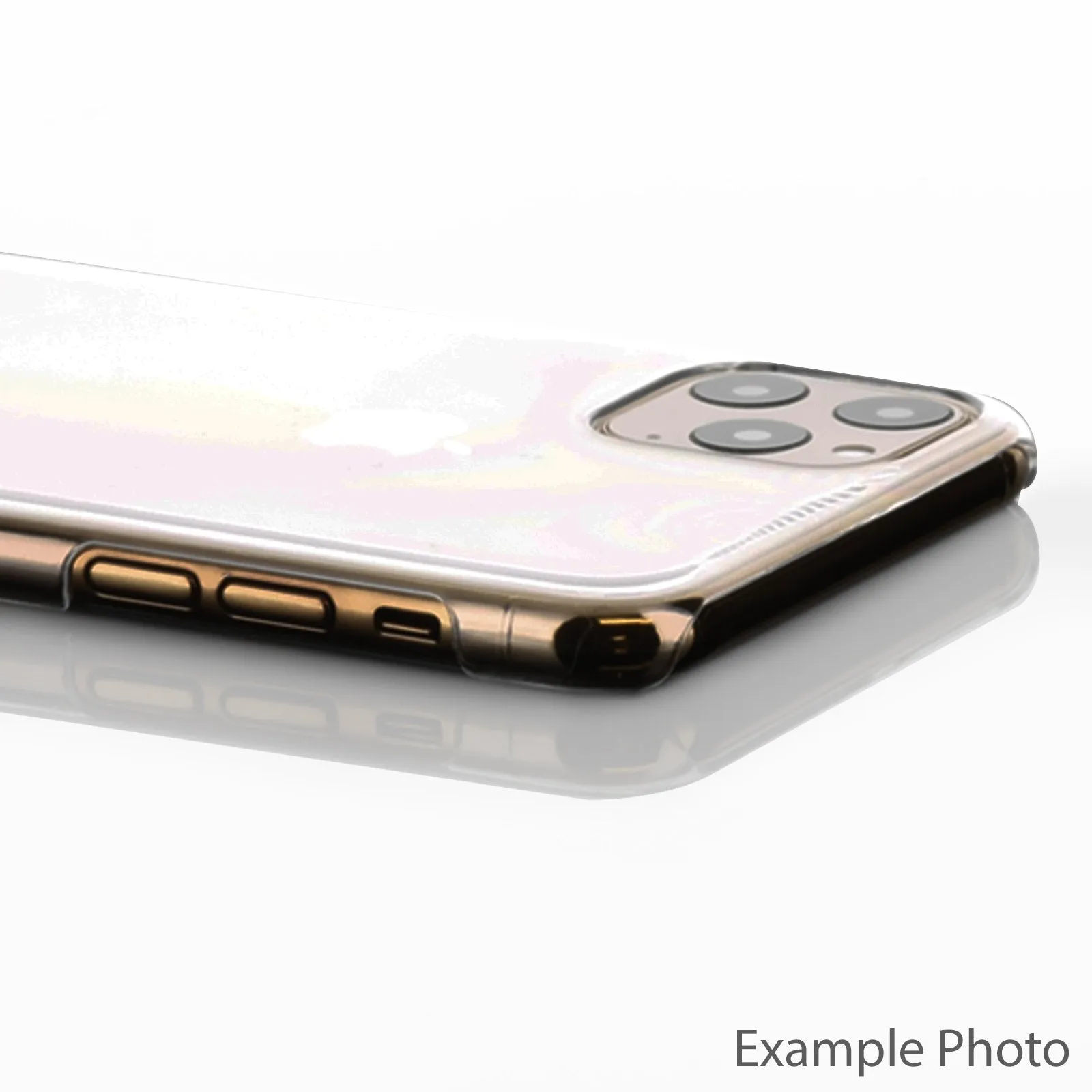 Personalised LG Phone Hard Case with Stylish Script Name on Blue & Gold Strip Marble
