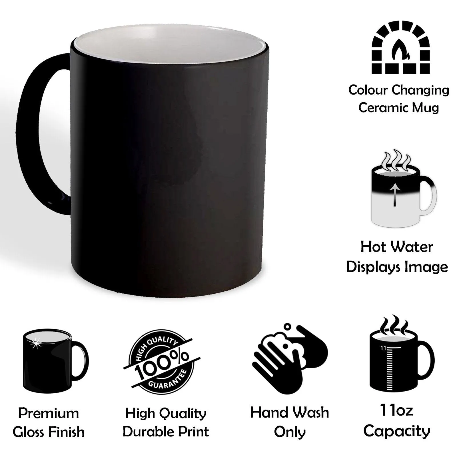 Personalised Mug with Stylish Text and Red Accessory Brown Cow
