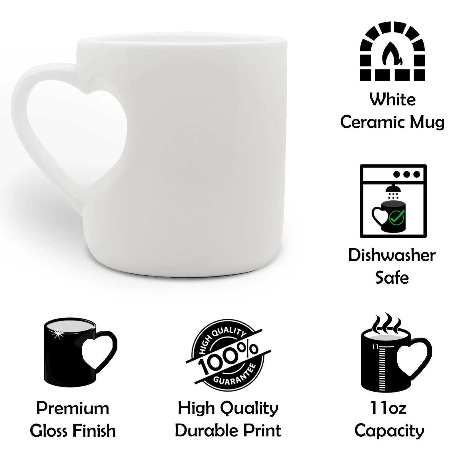 Personalised Mug with Stylish Text and White Flower Lamb