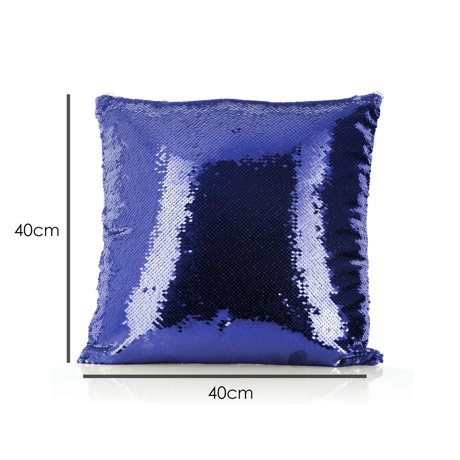 Personalised Sequin Cushion with Stylish Text and Crystal Hearts Print
