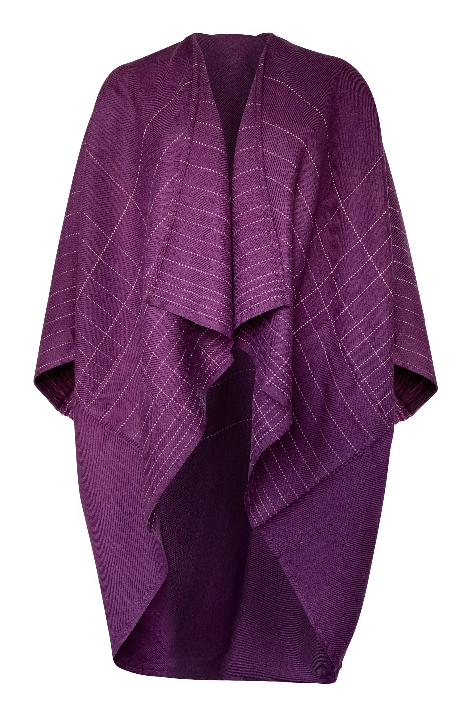 PETITE Wool Kimono Warm Plum
