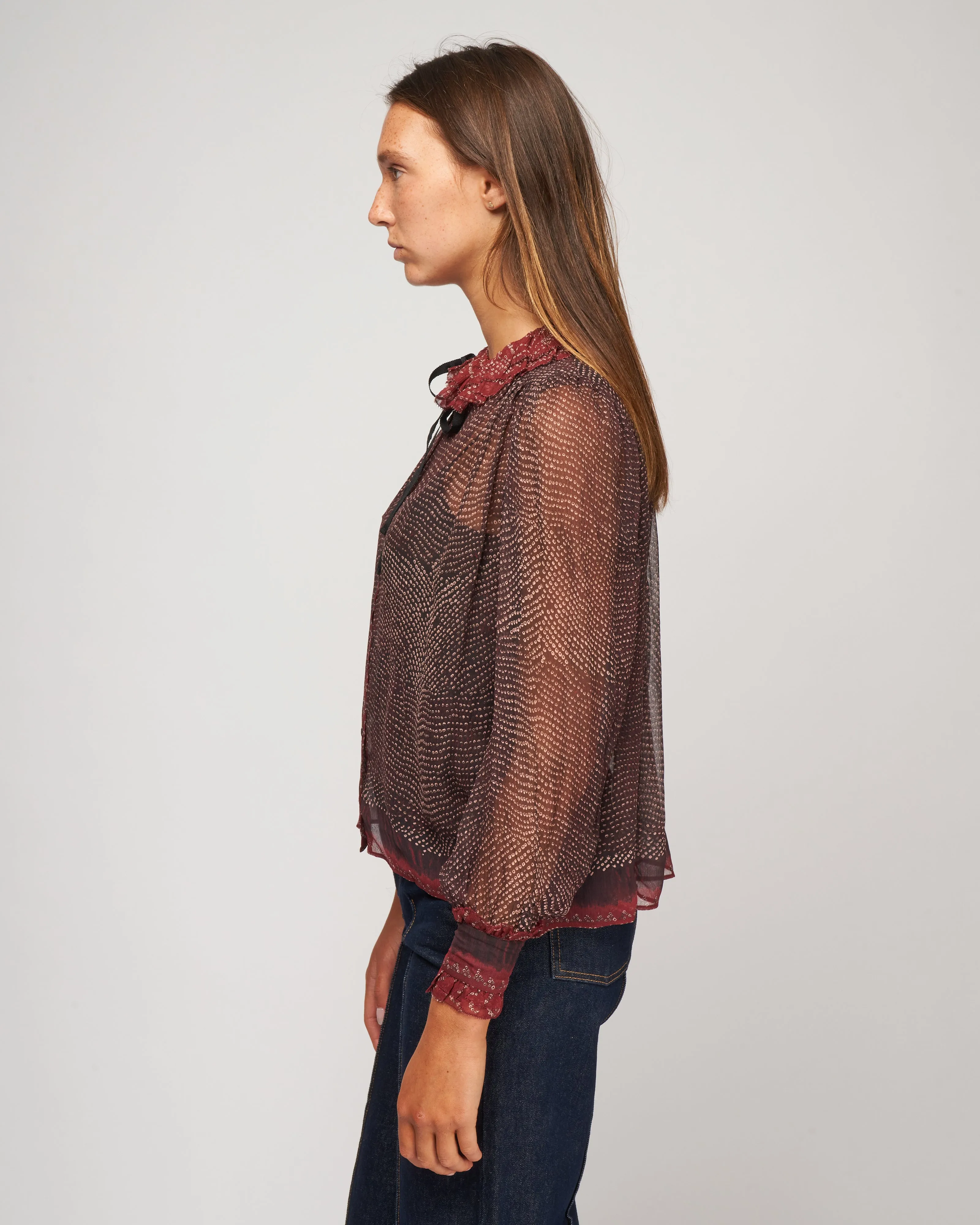 pippa blouse - garnet