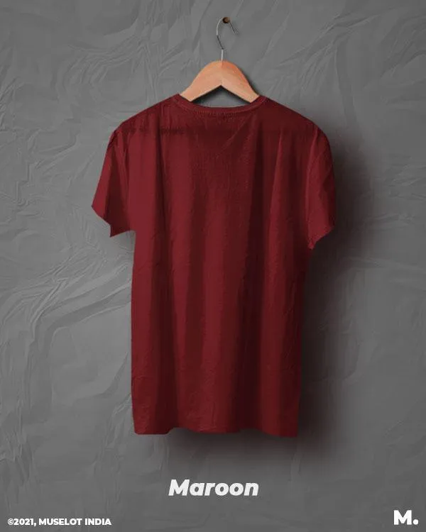 Plain maroon t shirt for men
