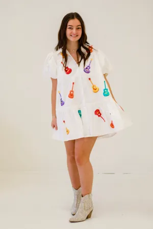 Play Me a Song Sequins Guitar Dress