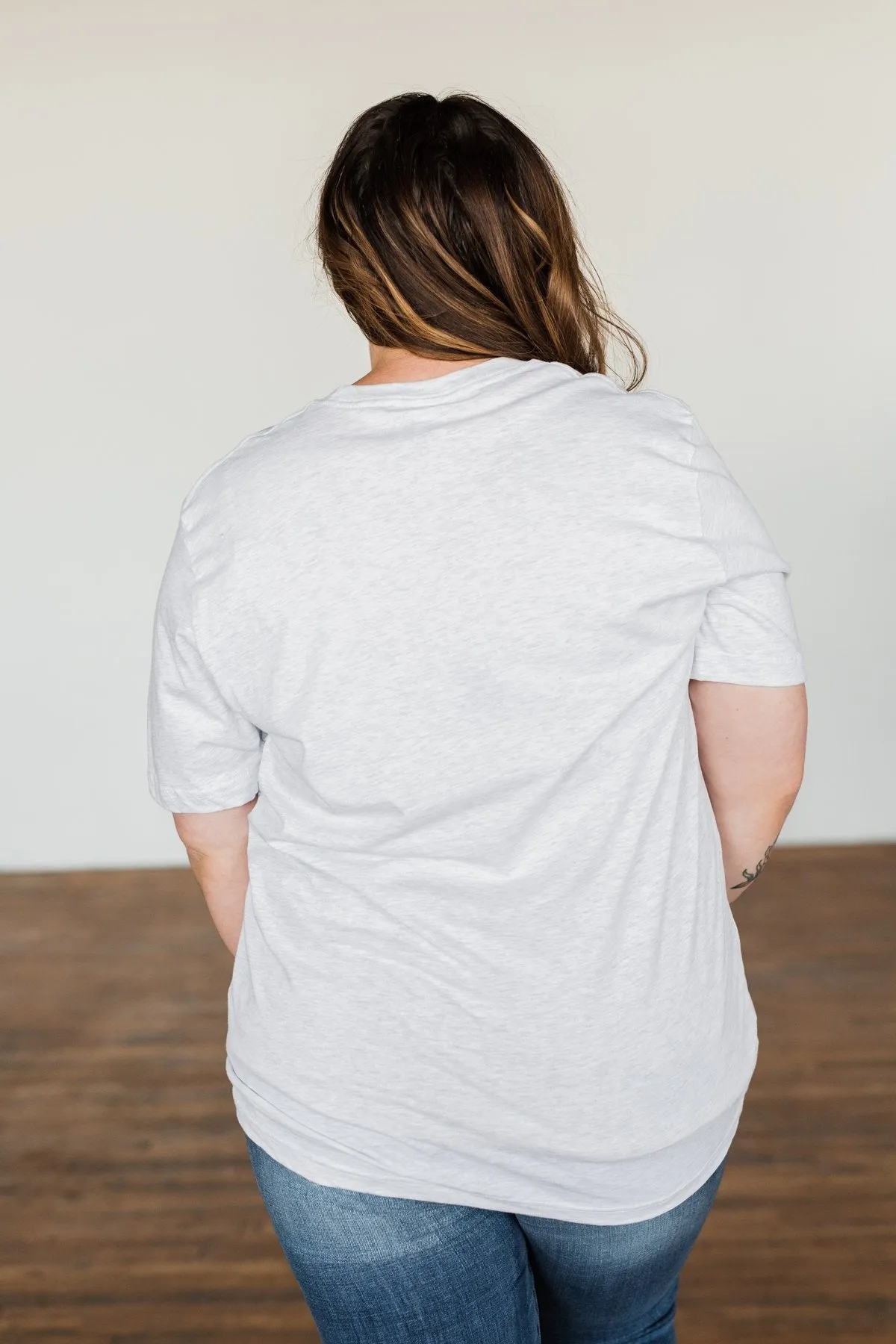 "Thankful" Pumpkin Graphic Tee- Heather Grey