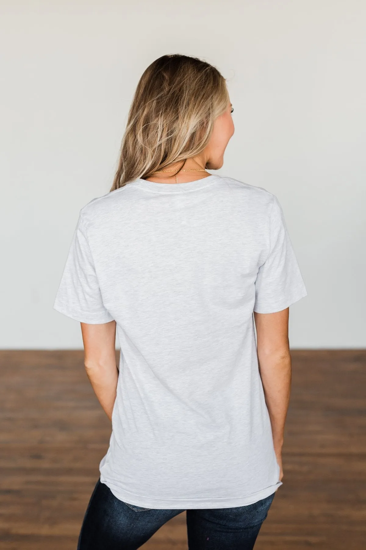 "Thankful" Pumpkin Graphic Tee- Heather Grey