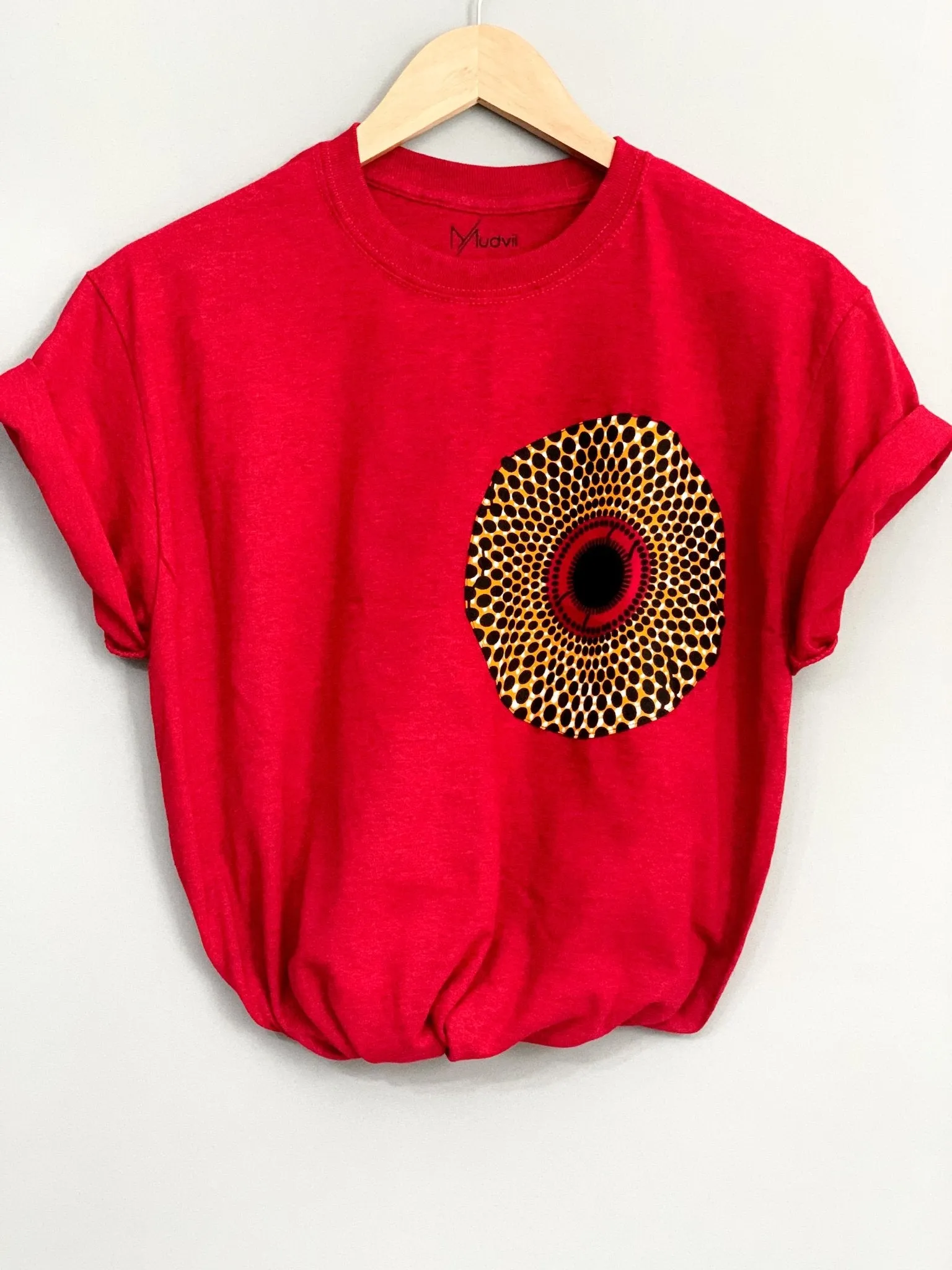 Red Unisex Circle-Design Tee