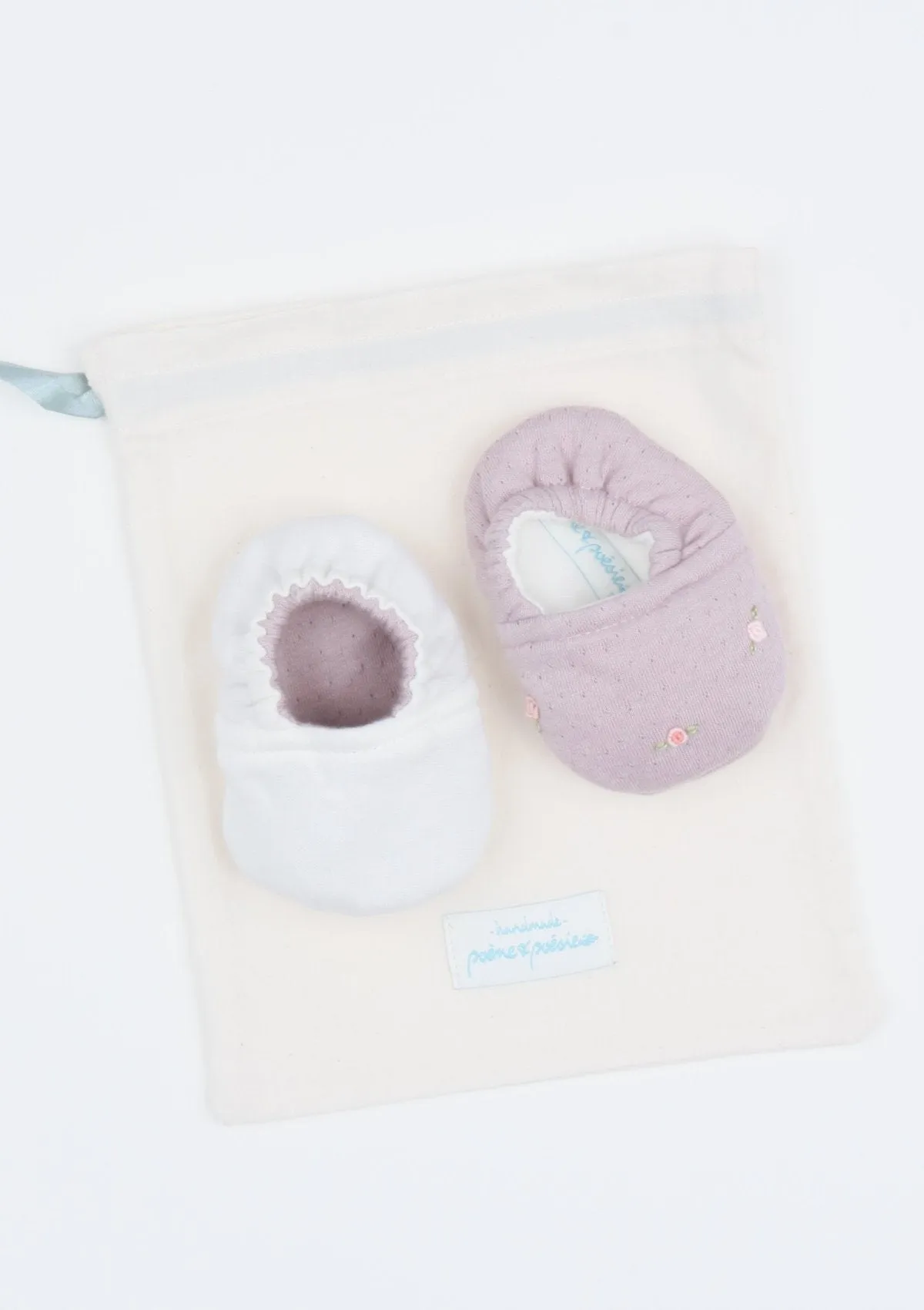 Reversible Rose Necklace Booties, Dusty Purple