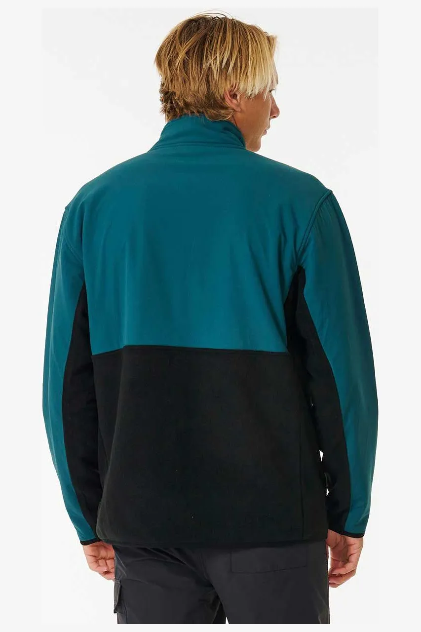RIP CURL ANTI SERIES JOURNEY ZIP CREW - BLUE GREEN