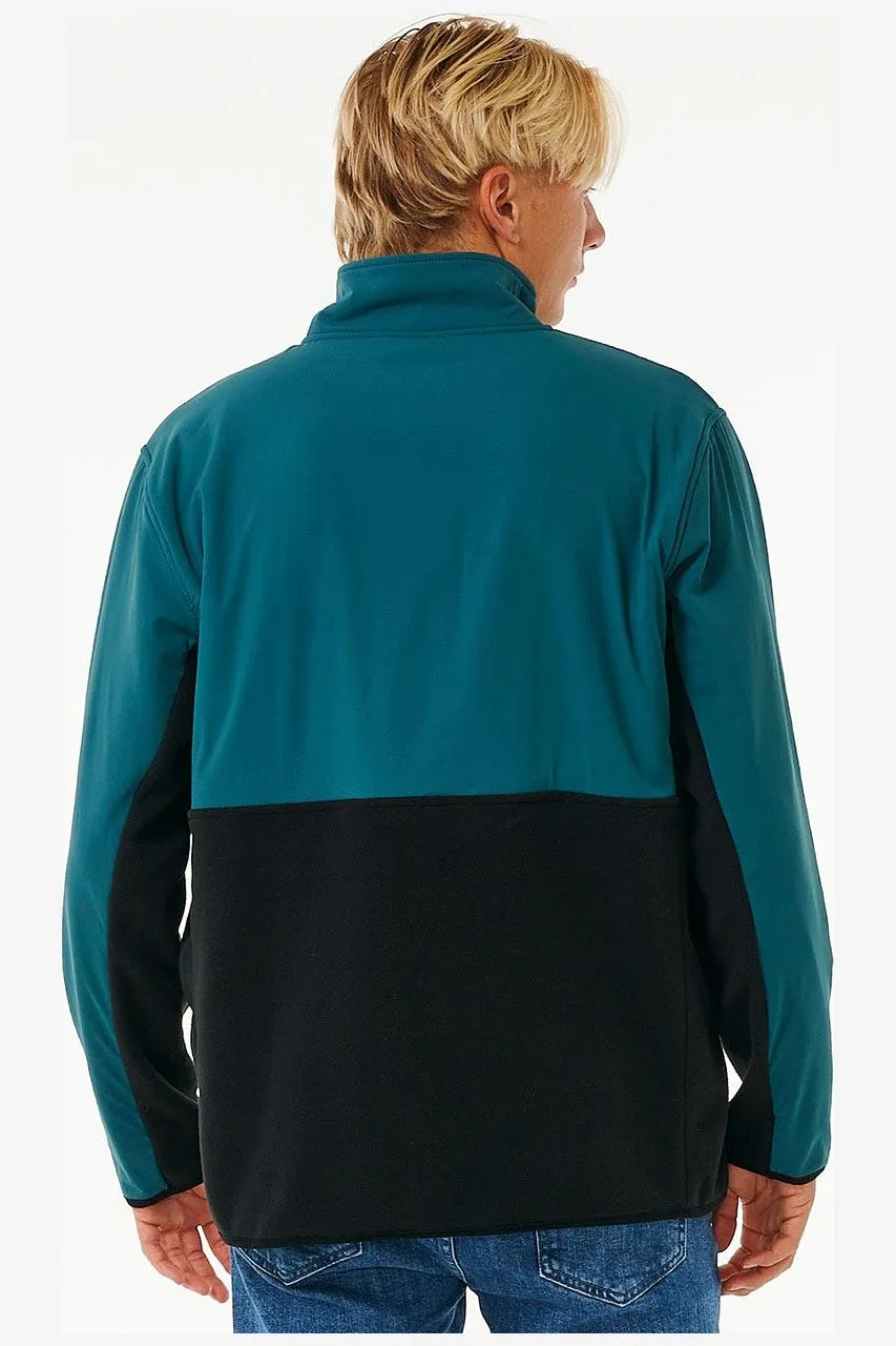 RIP CURL ANTI SERIES JOURNEY ZIP CREW - BLUE GREEN