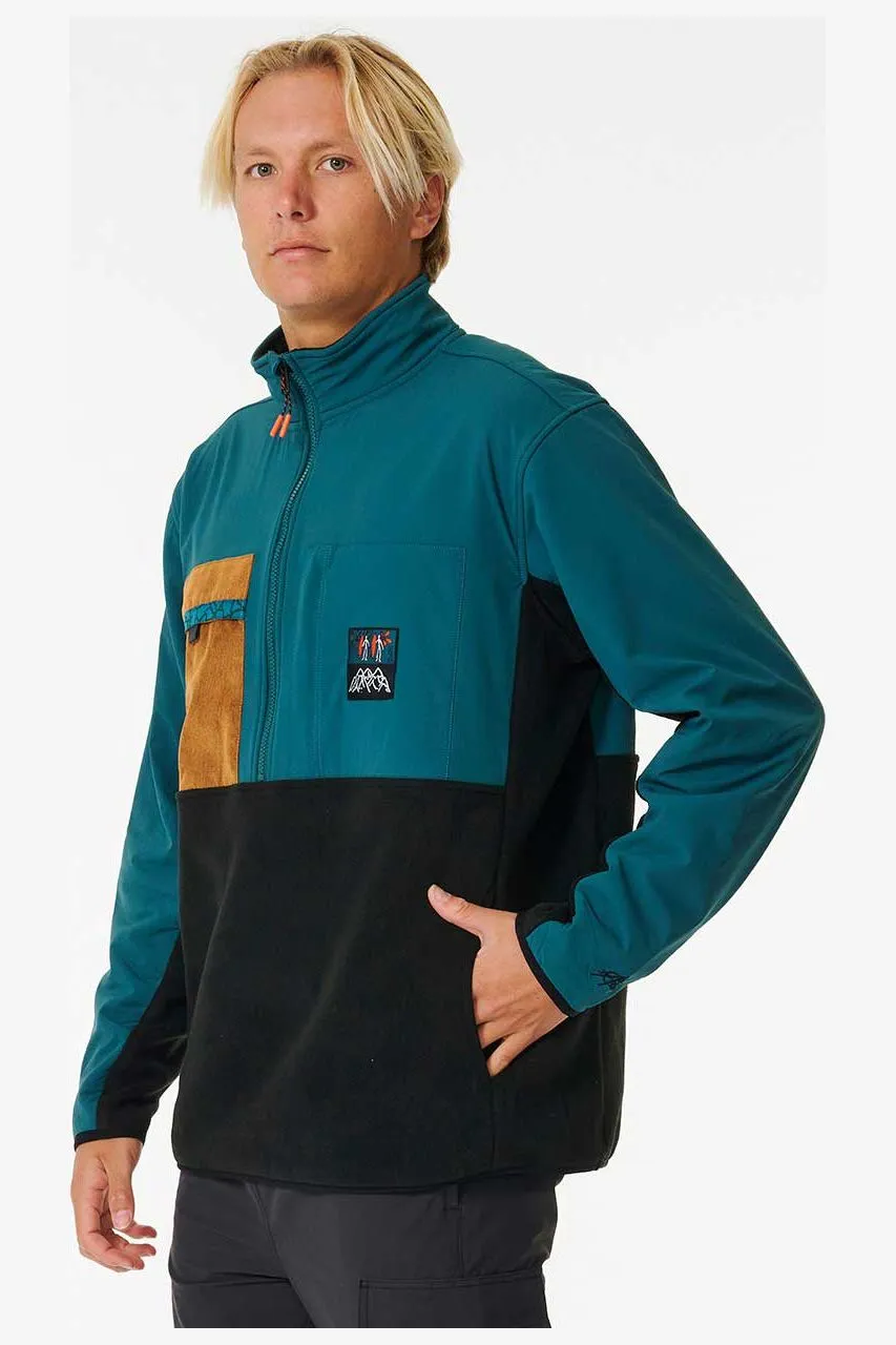 RIP CURL ANTI SERIES JOURNEY ZIP CREW - BLUE GREEN