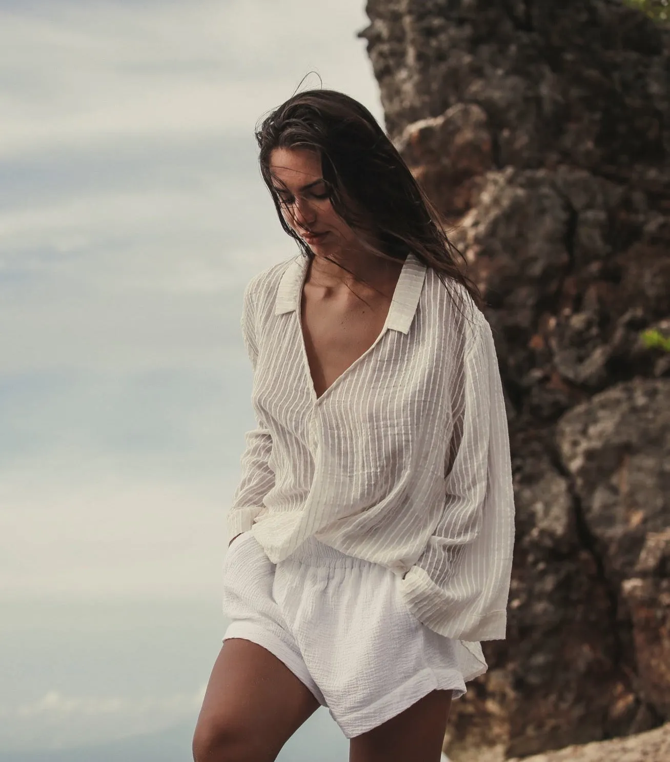 Sade Top - White Stripes