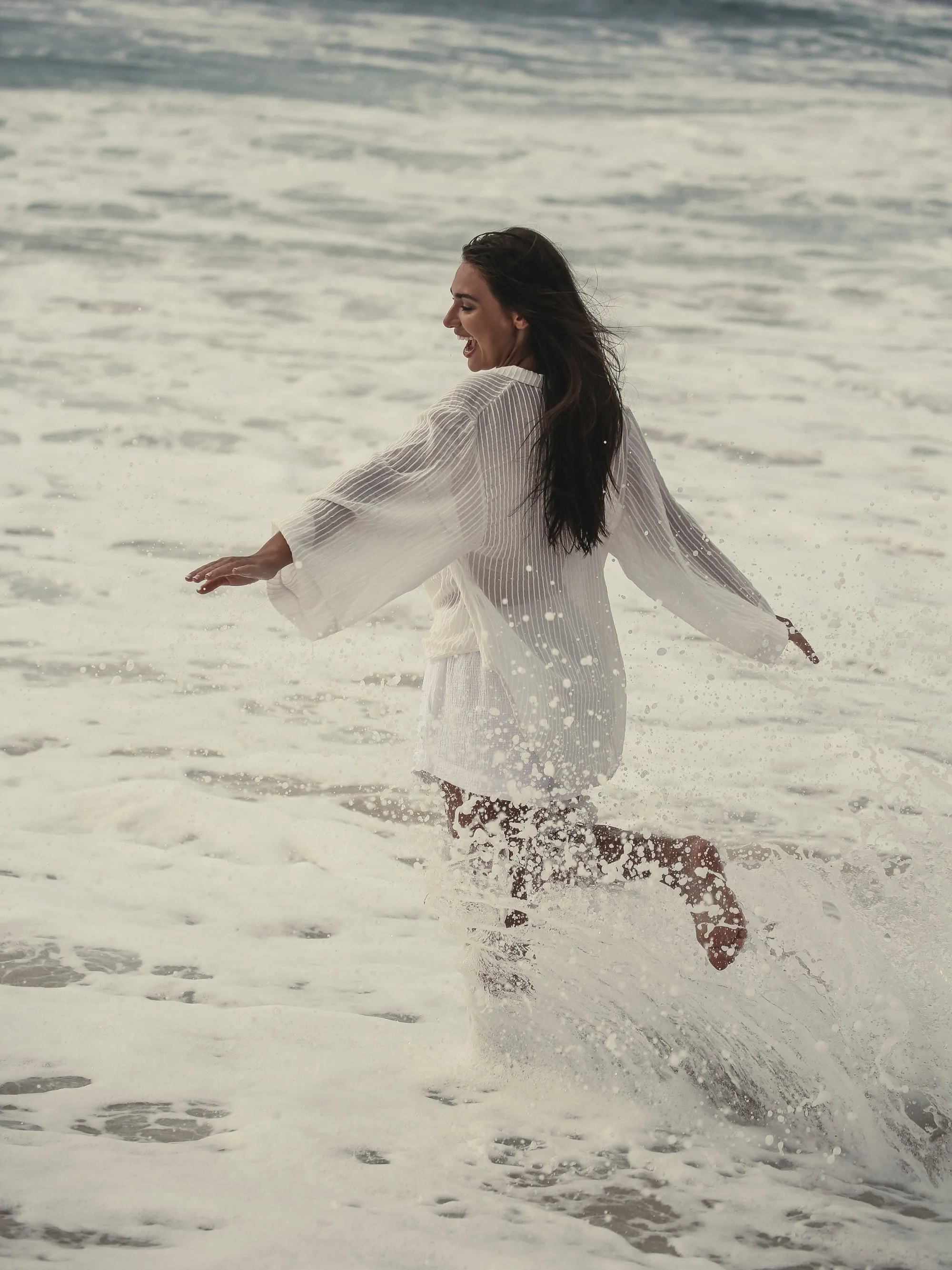 Sade Top - White Stripes