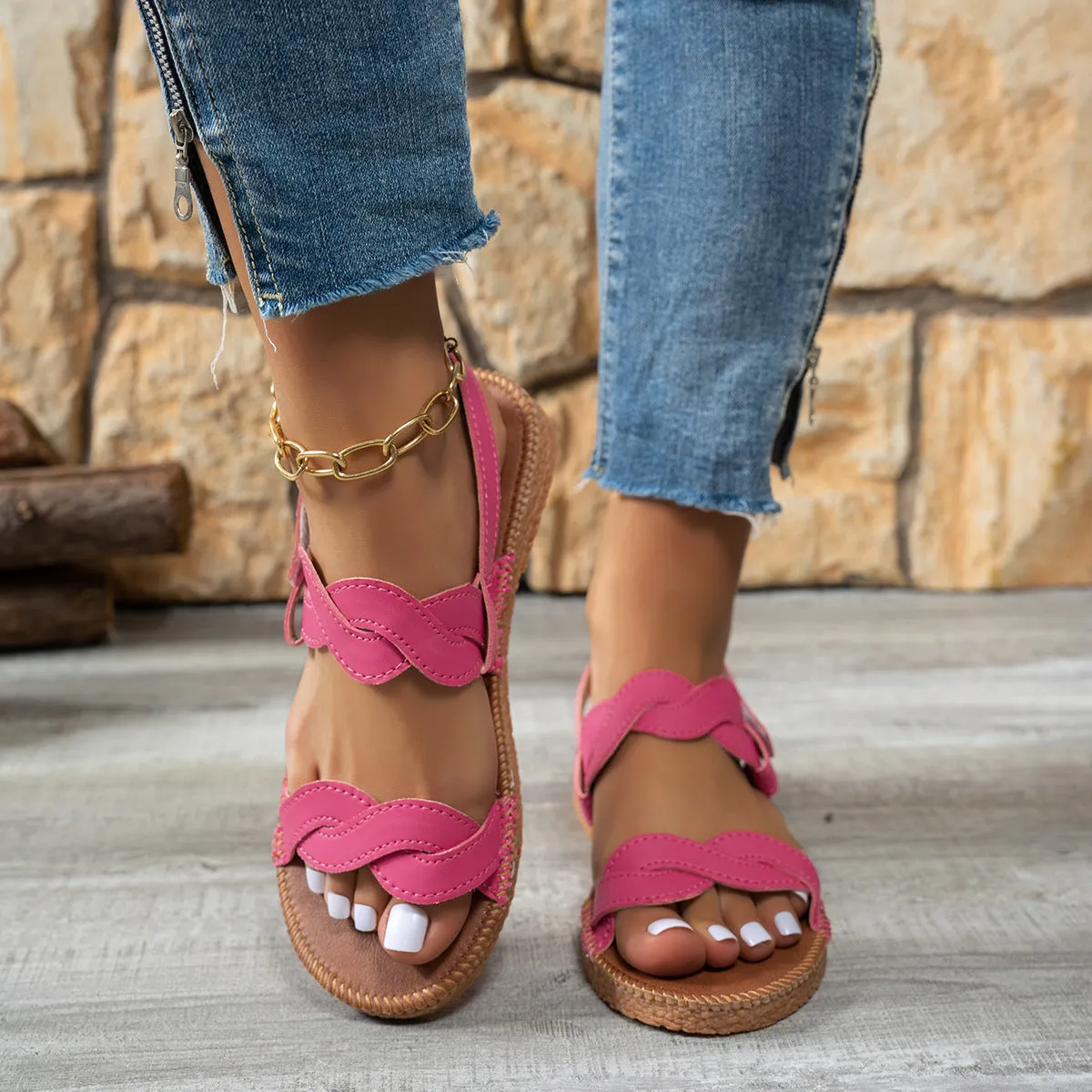 Serena Woven Strap Sandals