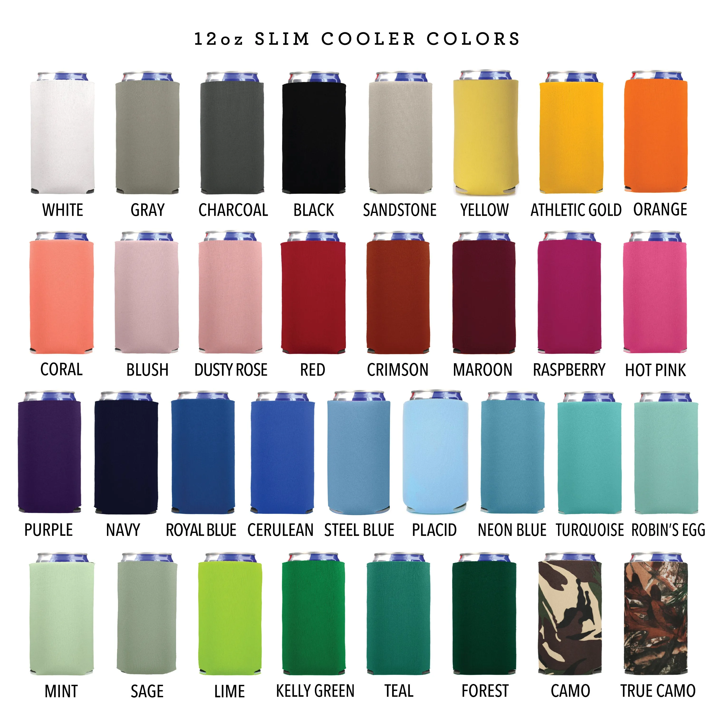 Slim 12oz Wedding Can Cooler #6S - Mason Jar