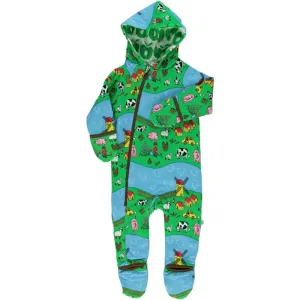 Smafolk Reversible Hood Padded Suit - Farm/Apple - Green