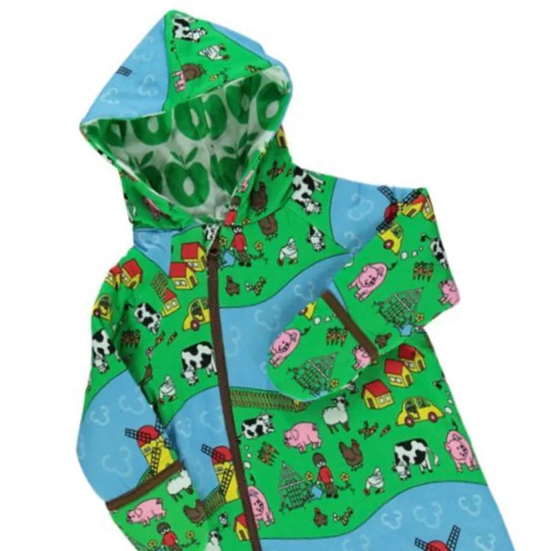 Smafolk Reversible Hood Padded Suit - Farm/Apple - Green