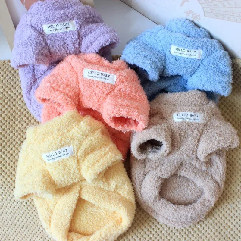 Small Dogs Warm Plush Clothes