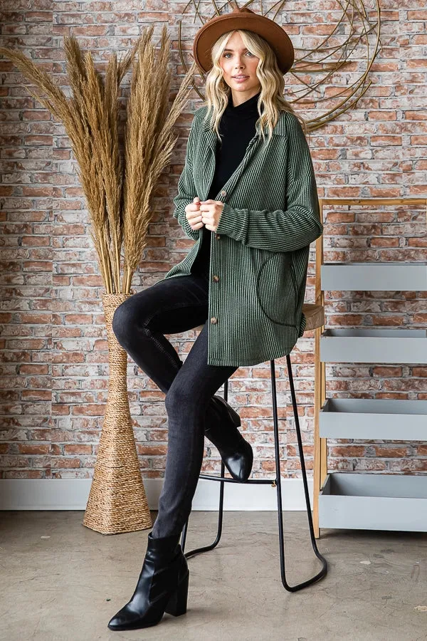 Soft and Cozy Ribbed Shacket