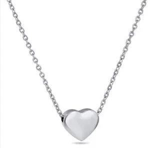 Stylish Heart Pendant Necklace 18K Gold Plated Stainless Steel for Women