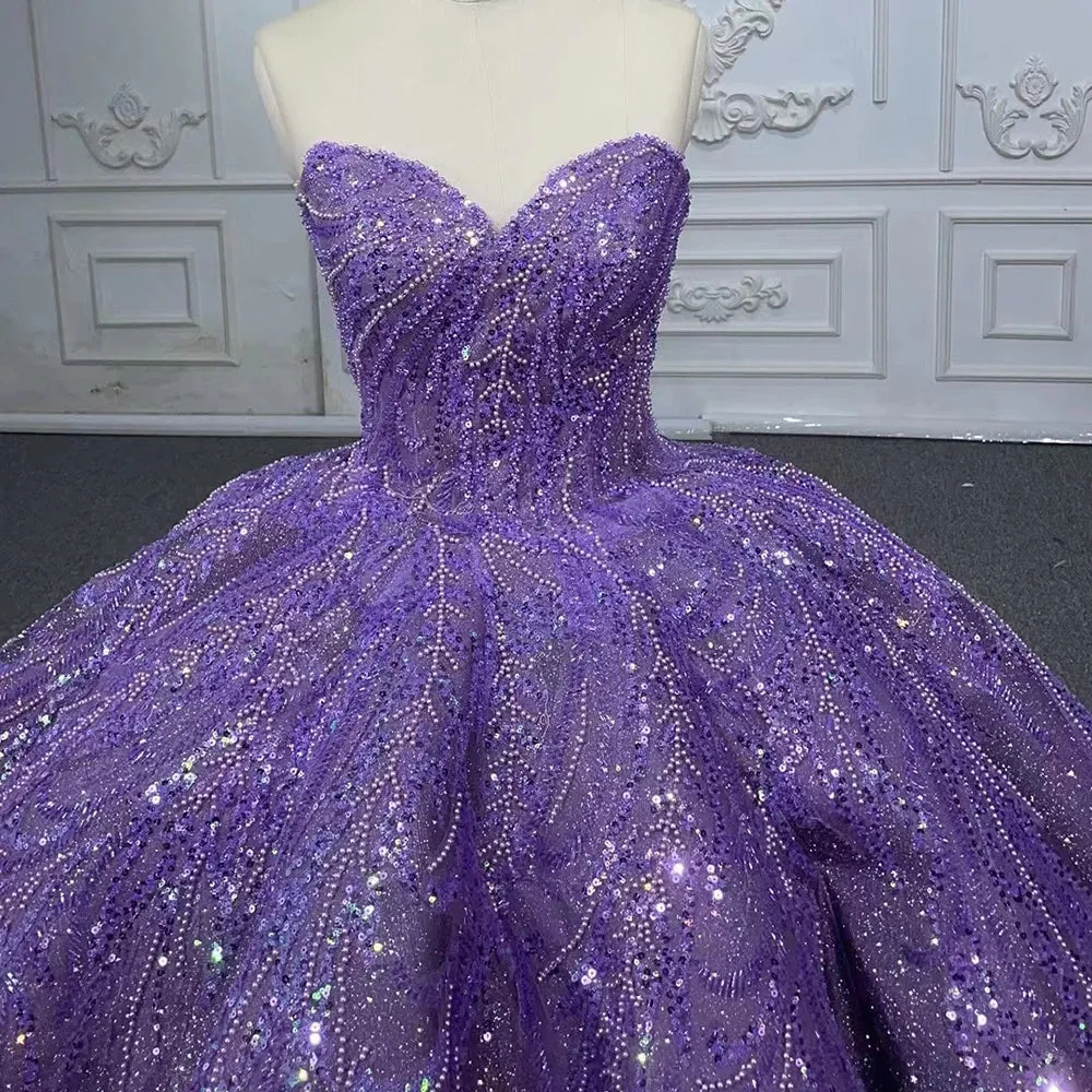 Stylish Sweetheart Evening Dress Beading Ball Gown Sleeveless Prom Dresses