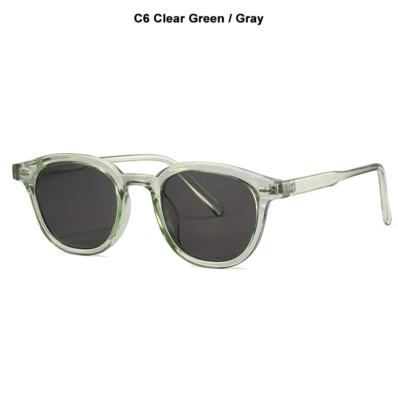 Stylish Vintage Men & Women Round Sunglasses Tint Ocean Lens