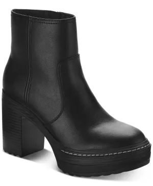 Sun   Stone Womens Kinsley Platform Booties 10014121100 Black 7M