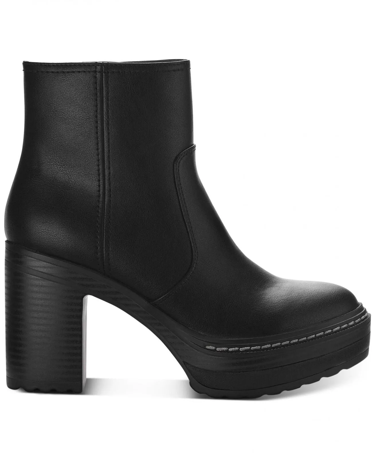 Sun   Stone Womens Kinsley Platform Booties 10014121100 Black 7M
