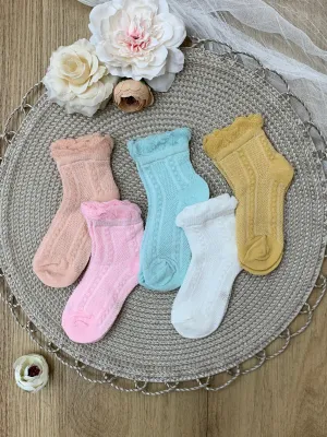 Sweet & Cozy Lace-Trimmed Knit Socks 5 Pack