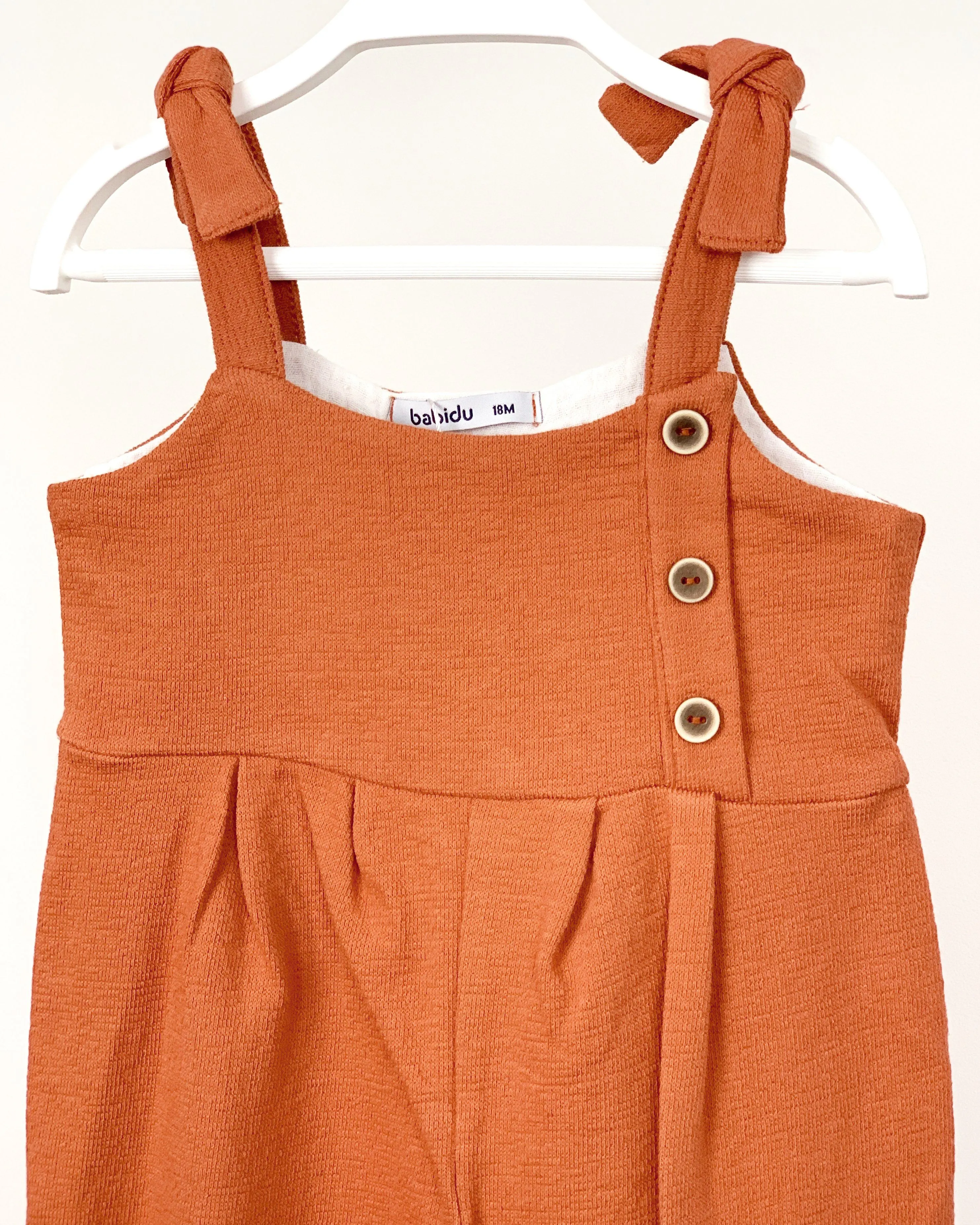 Terry Towelling Rust Jumpsuit