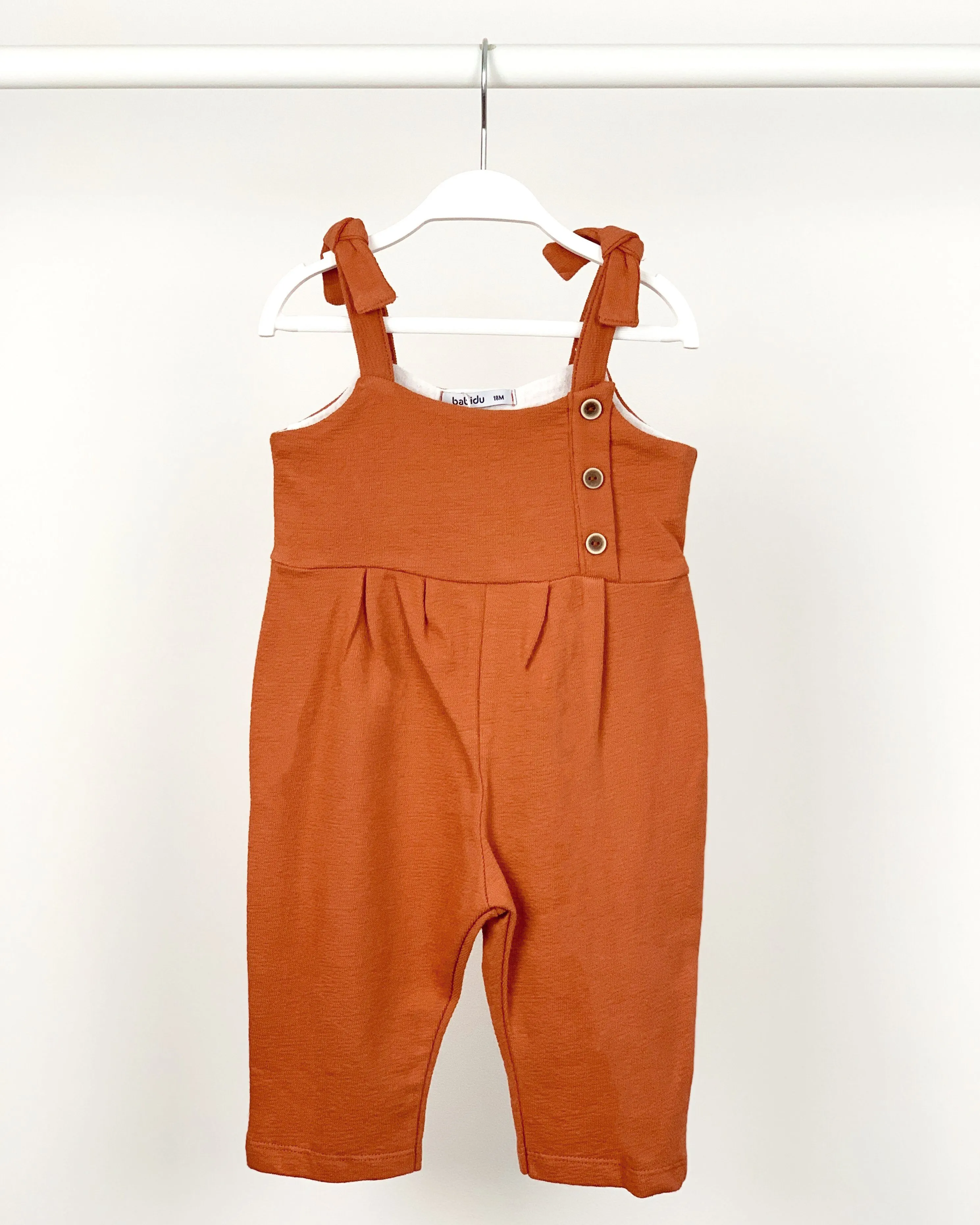 Terry Towelling Rust Jumpsuit