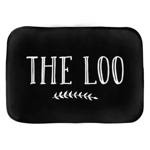 The Loo Black Bath Mat, Elegant And Stylish Bathroom Decor
