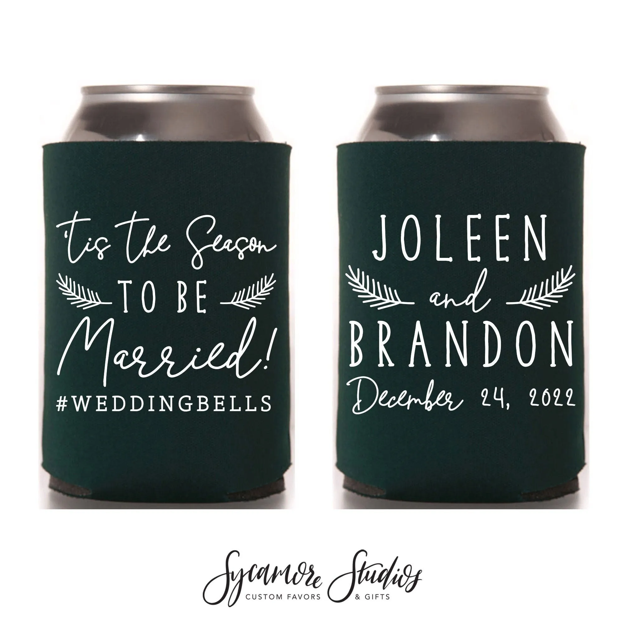 Tis the Season - Wedding Can Cooler #198R