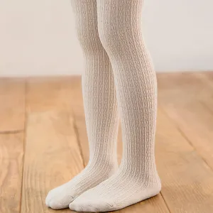 Toddler Baby Solid Color Knit Leggings Stockings