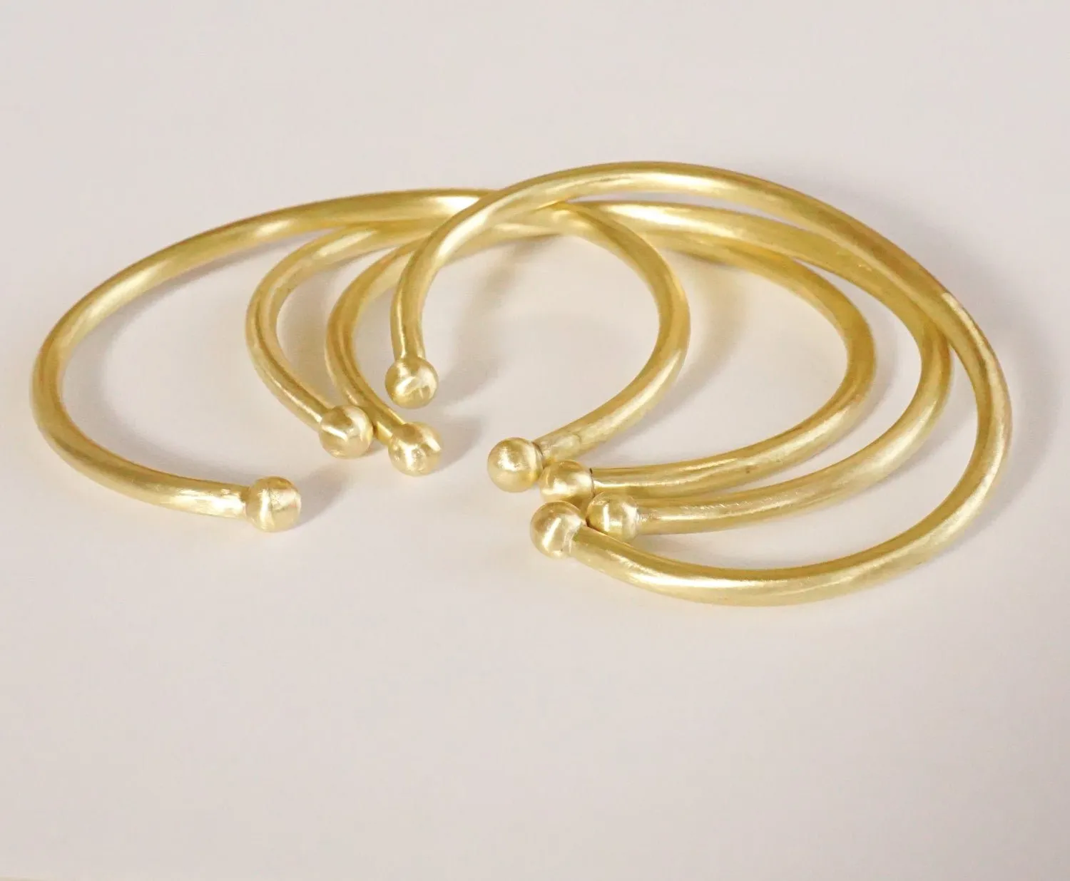 Torque Cuff Bracelet: Stylish Brass or Sterling Silver Jewelry 0198