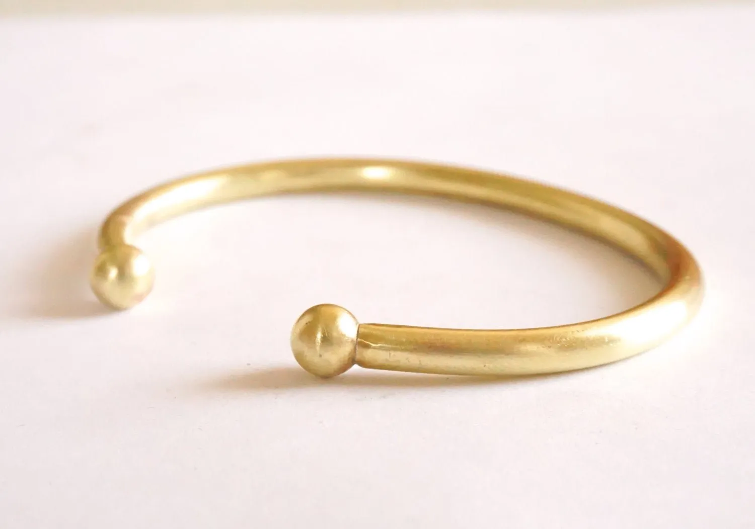 Torque Cuff Bracelet: Stylish Brass or Sterling Silver Jewelry 0198
